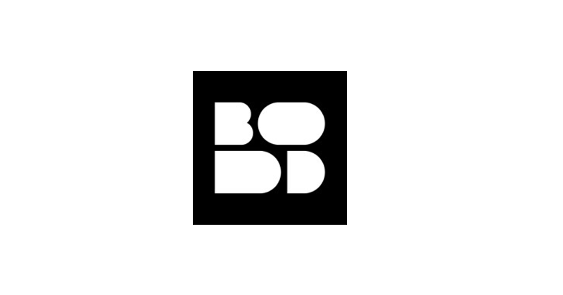 The BODD company logo displayed in bold, geometric white shapes on a black square background. Used for the NRF 2025 event.