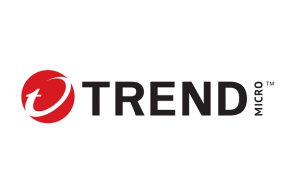 Logo of Trend Micro, featuring a red sphere with a white 't' and the word 'TREND MICRO' in bold black letters.