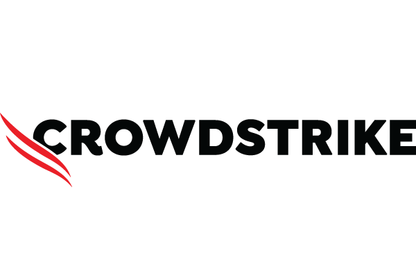 The CrowdStrike logo featuring stylized red wings and bold black text.