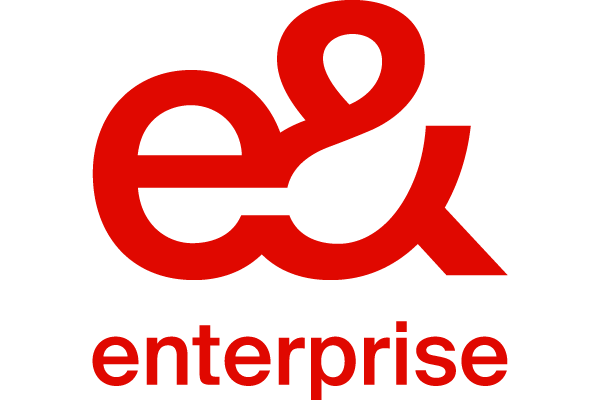 Red 'e& enterprise' logo on a transparent background