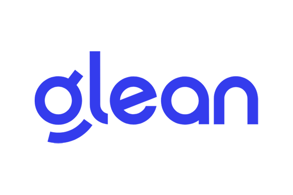 The blue Glean logo displayed on a transparent background.