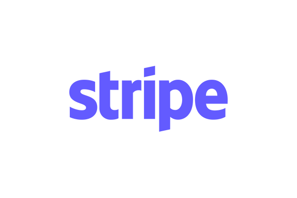 Stripe logo in bold purple text on a transparent background.