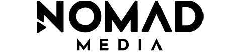 Nomad logo in a black horizontal design.