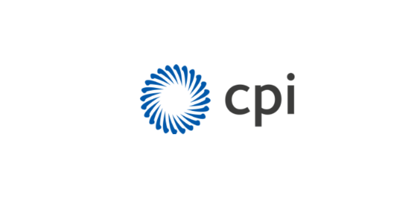 Blue spiral logo next to the text "cpi" in lowercase gray letters.