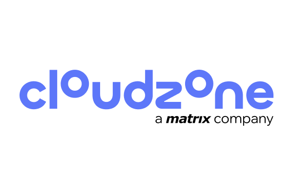 Logo for Cloudzone, a matrix company, presented in blue text with a unique font style.