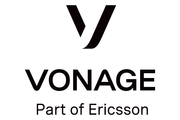 The logo for Vonage, Part of Ericsson, featuring a stylized 'V' above the text 'VONAGE Part of Ericsson'.