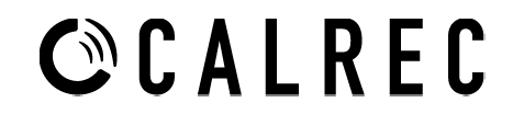 The Calrec company logo in black text on a transparent background.