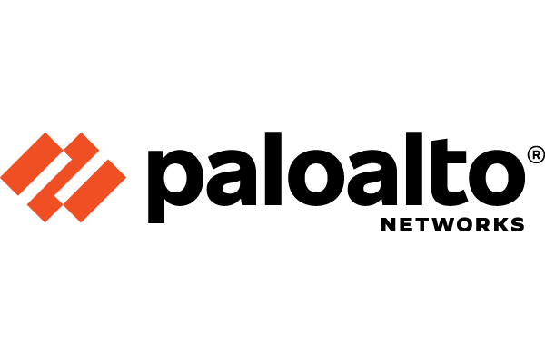 The logo for Palo Alto Networks featuring an orange abstract icon and the company name in black text.