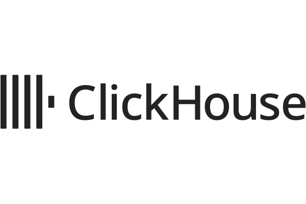 The logo of ClickHouse, featuring vertical bars and the text 'ClickHouse' in black.