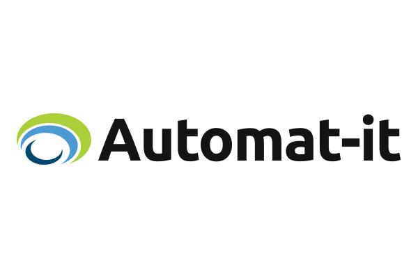 "Automat-it logo with a green and blue circular design to the left of the text."