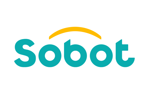 Sobot logo with stylized text in teal and a yellow arc above it.