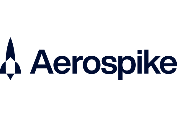 Aerospike logo in white on a transparent background