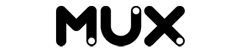 The Mux company logo in black on a transparent background.