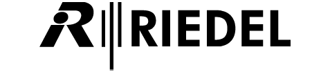 Riedel logo in black text with stylized elements