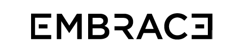The logo for Embrace, displayed in black text on a transparent background.