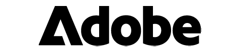 The Adobe logo in black on a transparent background.