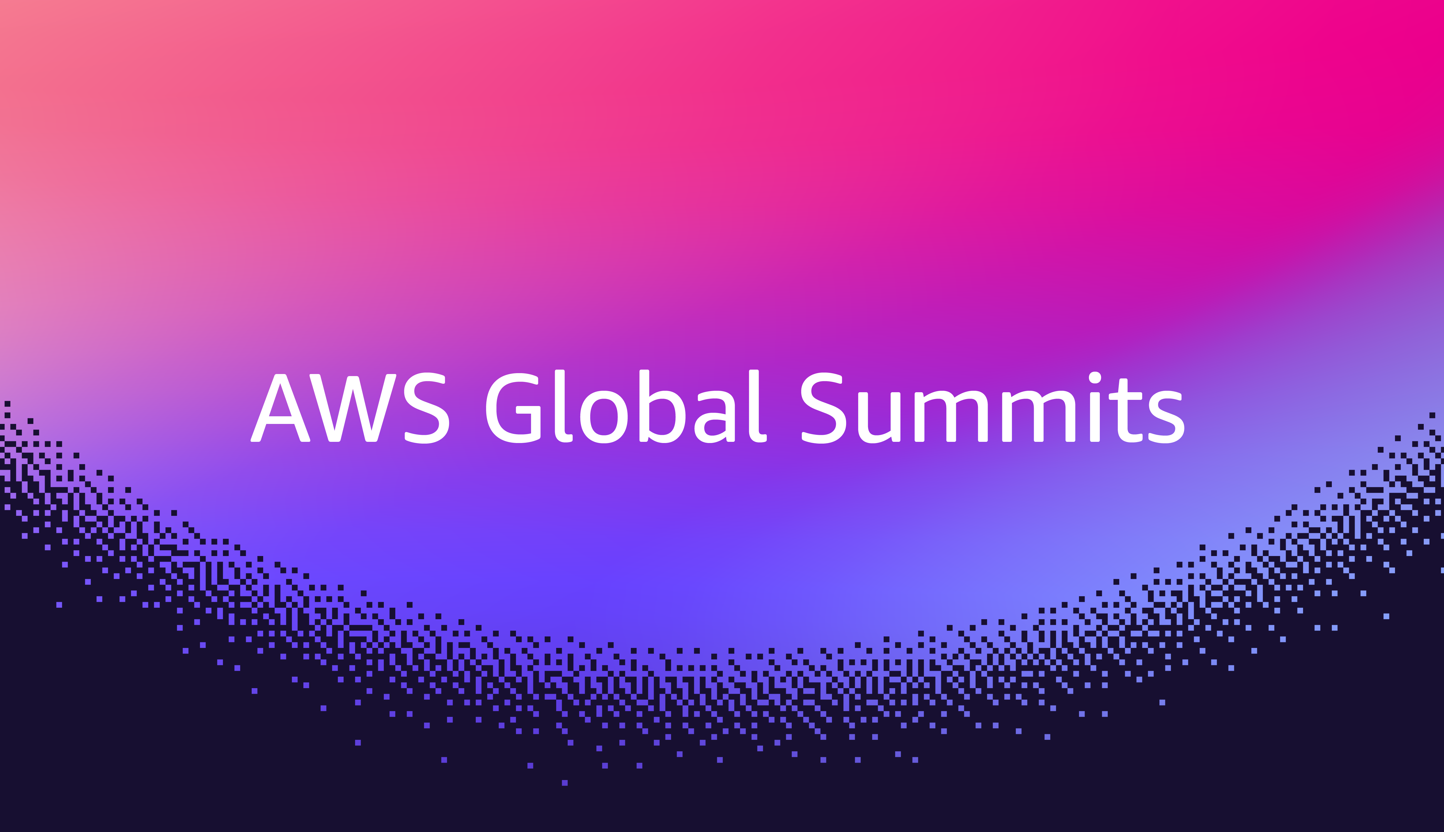 AWS Summits 2026 text over gradient background