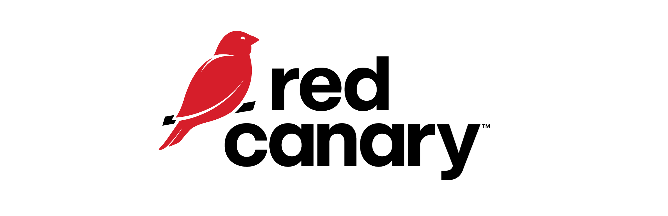Red canary logo featuring a red bird perched above the text "red canary" in bold black letters.