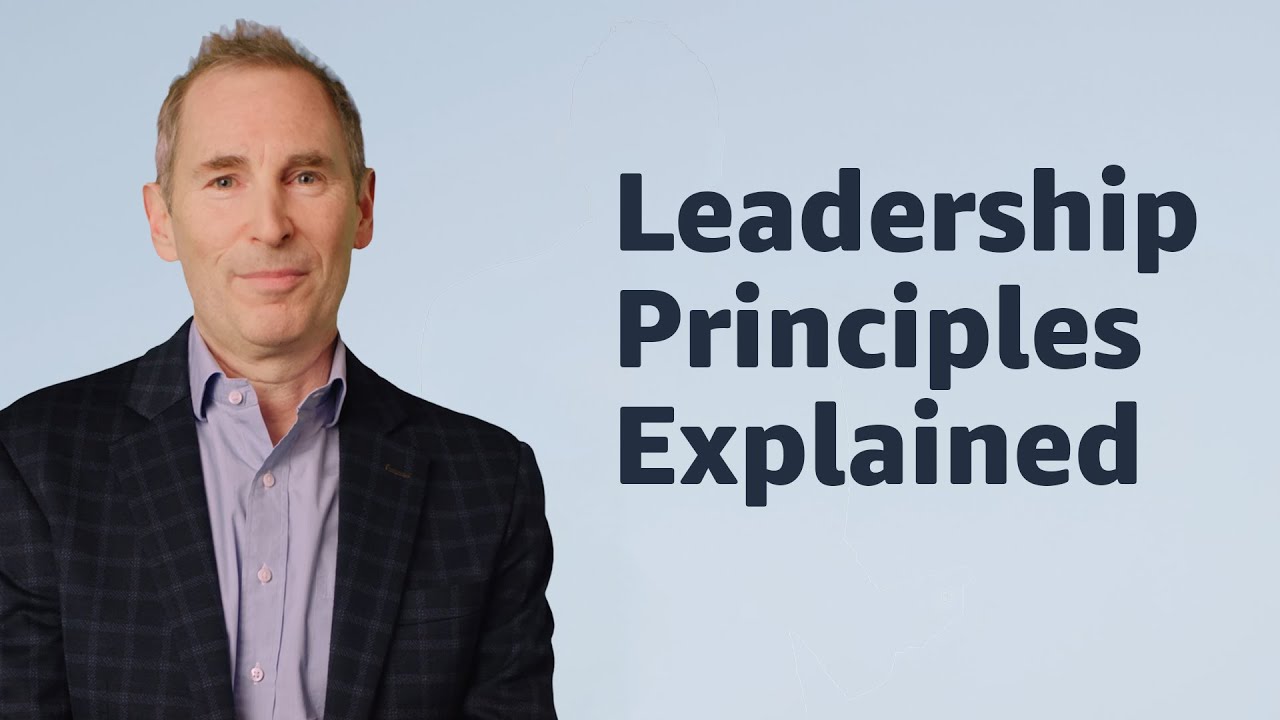 A man in a suit stands next to the text 'Leadership Principles Explained' on a light blue background.