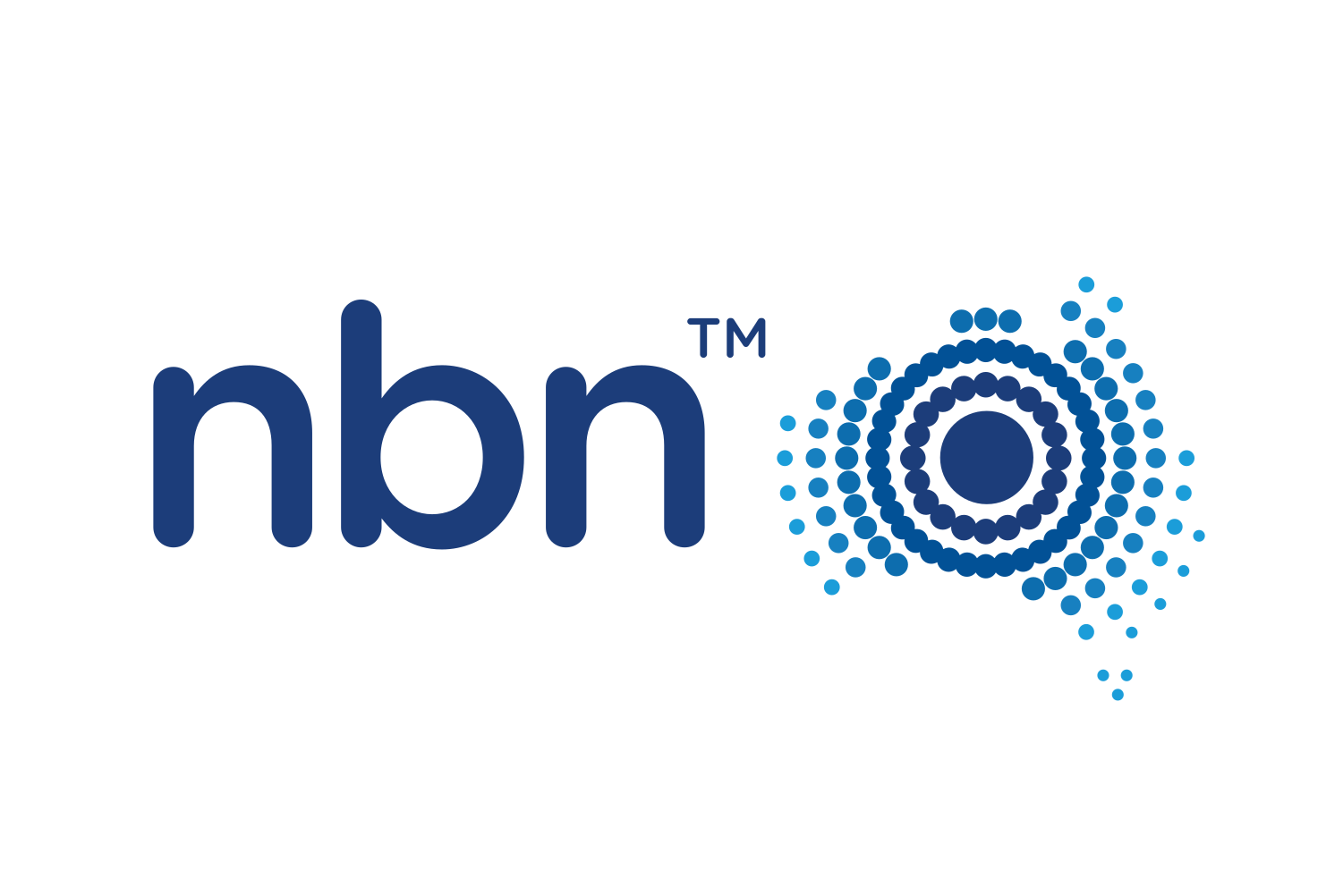 The NBN logo featuring the text "nbn™" in blue alongside a circular dot pattern forming the shape of Australia.