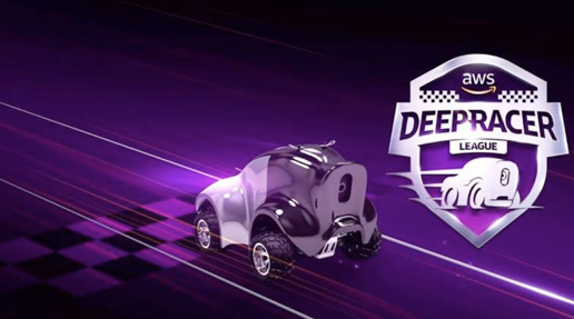 Banner image featuring the AWS DeepRacer League logo and a stylized DeepRacer car on a purple racing track background.