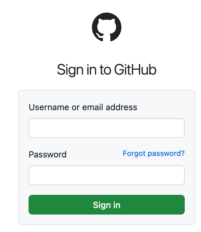 Screenshot of the GitHub sign in page, showing username/email and password fields, used in the AWS Amplify web app deployment tutorial.