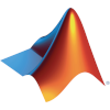 The logo for MATLAB, featuring a stylized 3D surface plot in blue, orange, and yellow colors.