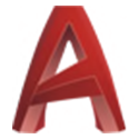 Logo of AutoCAD featuring a stylized red letter 'A'.
