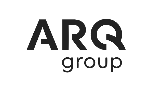 The logo of ARQ Group, featuring the text 'ARQ group' in bold, modern typography on a white background.