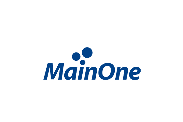 MainOne company logo featuring blue text on a white background.