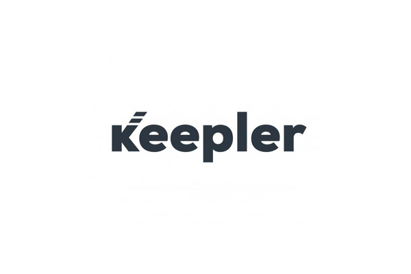 Keepler logo with black text on a white background.
