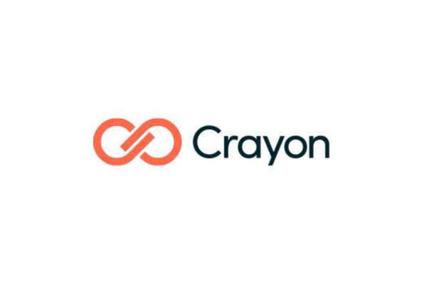 The Crayon logo featuring an orange infinity symbol to the left of the word 'Crayon', displayed on a white background.