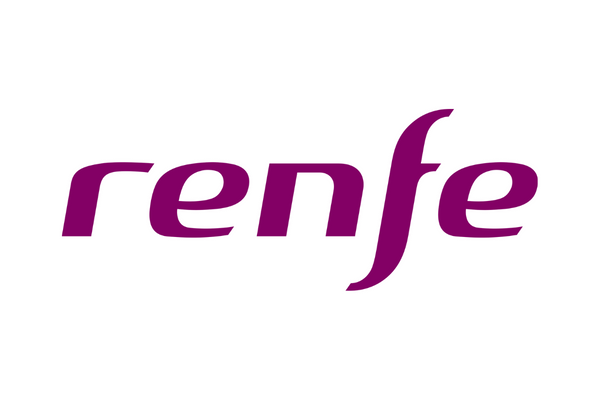 The Renfe logo displayed in purple text on a white background.