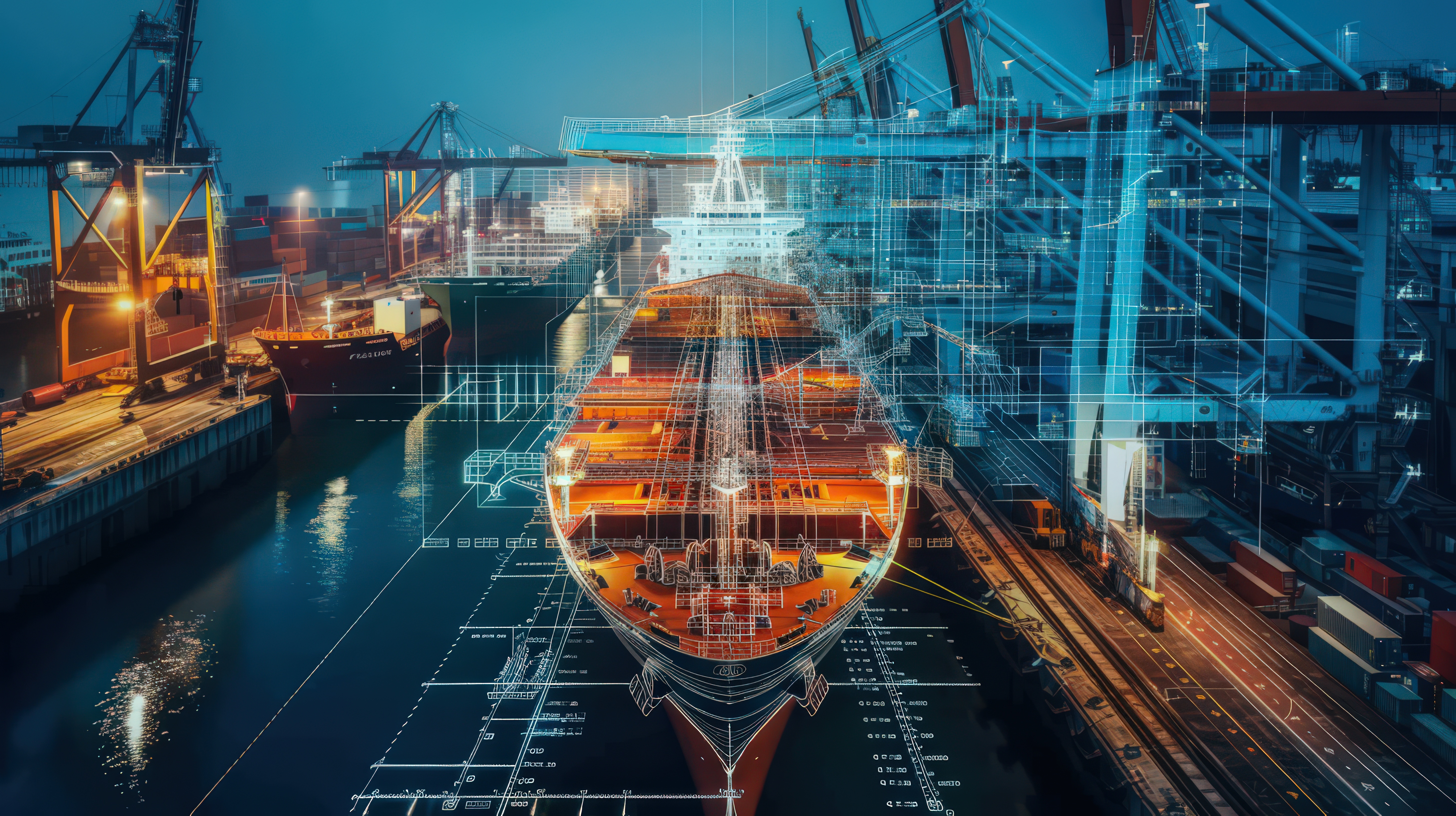 Analyze the integration of digital twins in shipyard design and planning