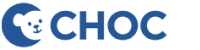Logo of CHOC Children's Hospital Orange County featuring the word 'CHOC' and a stylized bear face.