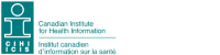 Logo of the Canadian Institute for Health Information (CIHI), featuring the organization's name and emblem in teal.