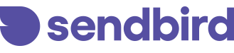 The Sendbird logo featuring the brand name in purple text with a stylized bird icon to the left.