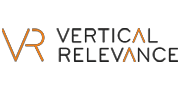"Vertical Relevance logo with 'VR' in orange and text in black."
