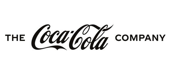 The Coca-Cola Company black-and-white logo in script lettering on a transparent background.