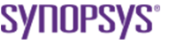 Synopsys company logo in purple on a transparent background, sized 200 by 50 pixels.