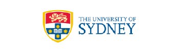 The University of Sydney logo featuring a shield with a lion, stars, and books.