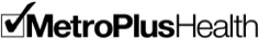 MetroPlusHealth logo in black and white, featuring a check mark next to the brand name.