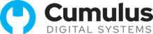 Logo of Cumulus Digital Systems with a blue circular icon resembling a wrench.