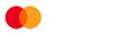 Mastercard logo featuring two overlapping circles, one red and one orange.