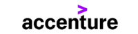 Accenture company logo with a stylized greater-than symbol above the text.