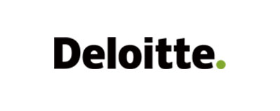 The Deloitte logo featuring the company name in bold black text with a green dot at the end, on a white background.