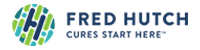 Logo of the Fred Hutchinson Cancer Research Center, showing stylized blue and green elements with the center's name in text.