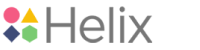 Helix logo featuring a colorful abstract symbol and the word 'Helix' in gray text.