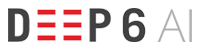 Deep 6 AI company logo with stylized text, showing 'DEEP 6 AI' in black and red letters.