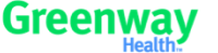 Logo for Greenway Health, displaying the company name in stylized green and blue text.